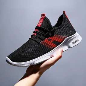 Black, White & Red Casual Sneakers Shoes