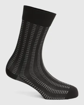 Cotton Black Printed Socks - Vinton