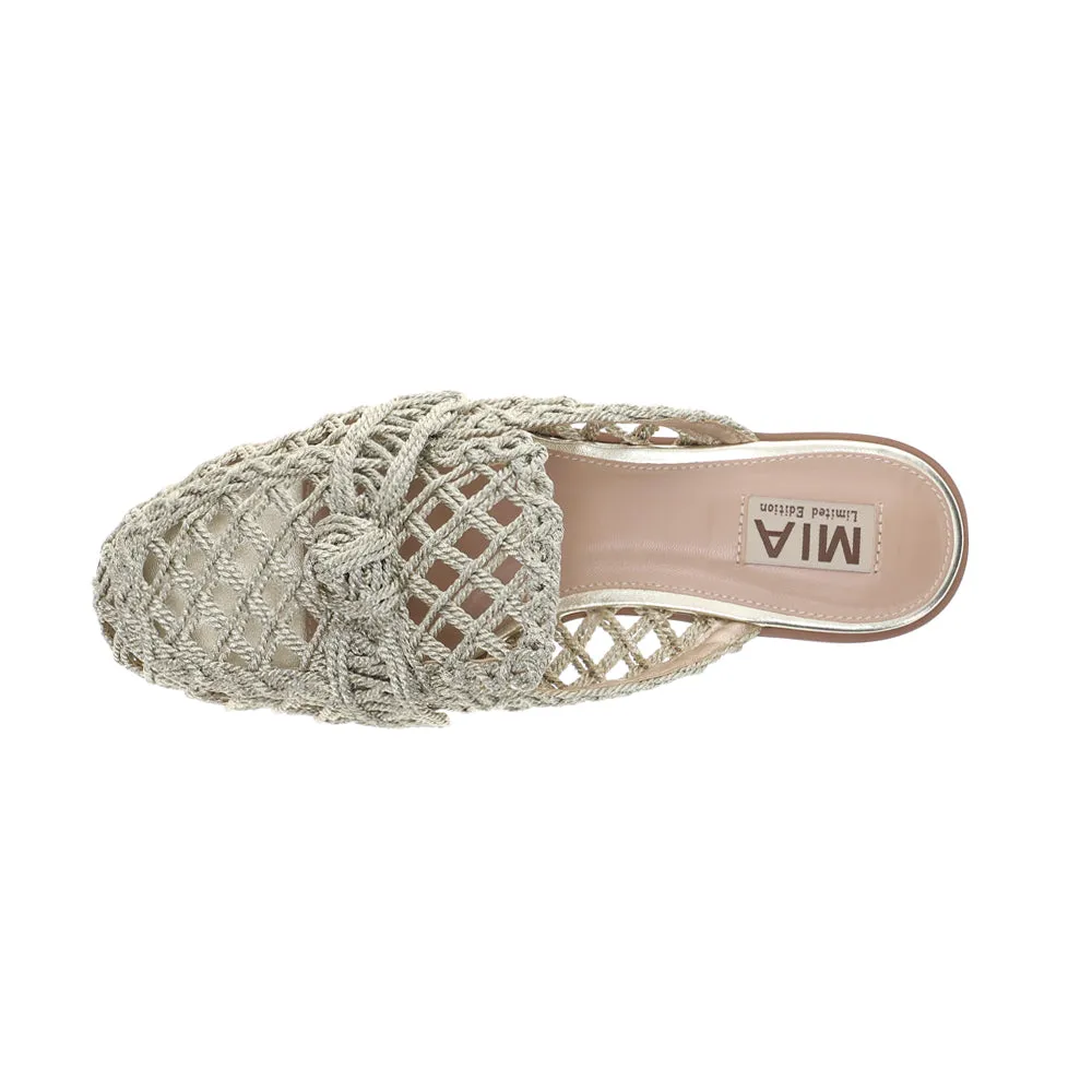 Layce Metallic Mule Loafers