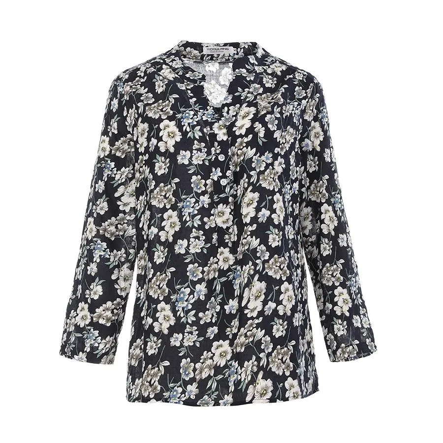 Stylish Floral Print Nursing Shirt