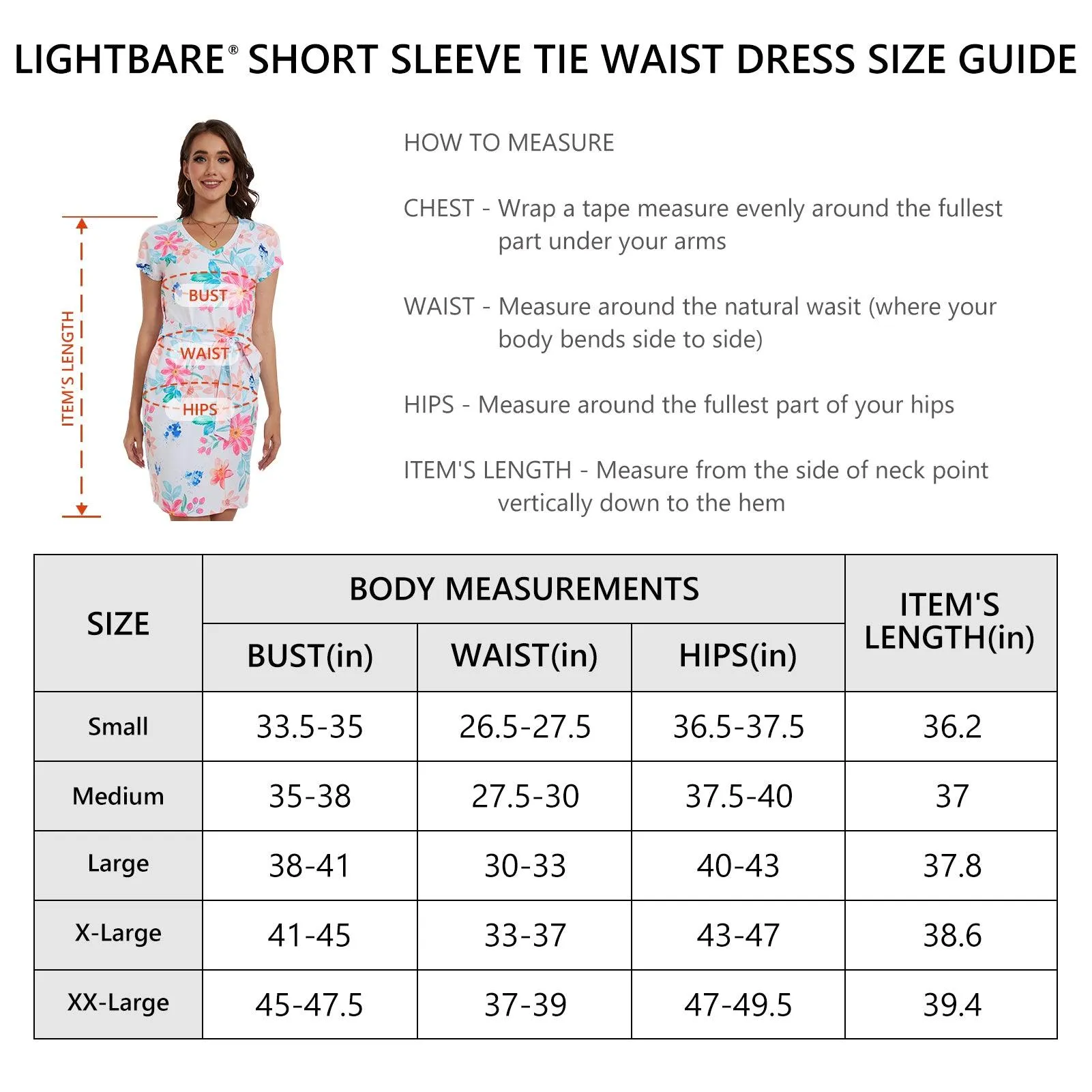 Women's UPF 50  Short Sleeve Tie Waist Dress LB13W
