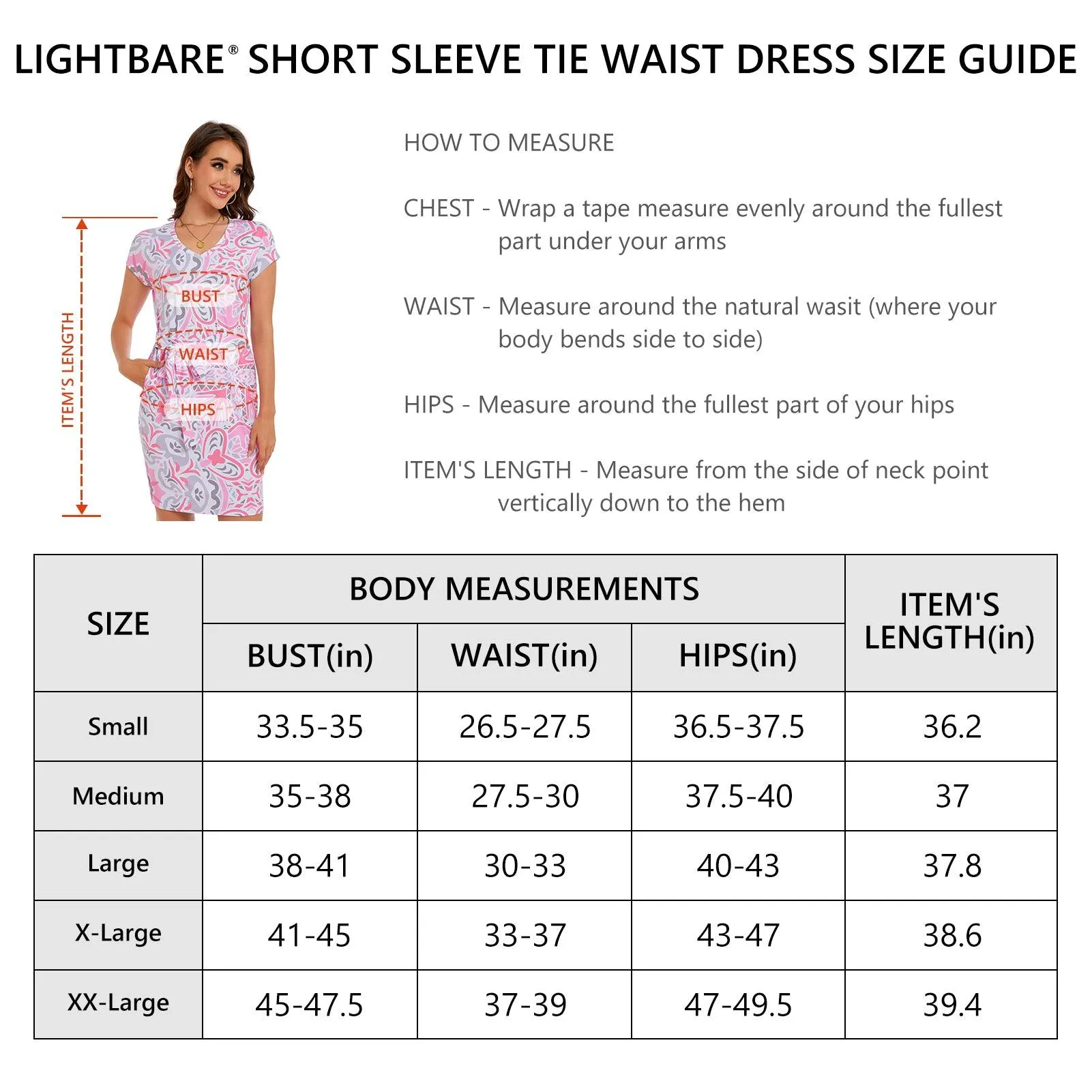 Women's UPF 50  Short Sleeve Tie Waist Dress LB13W